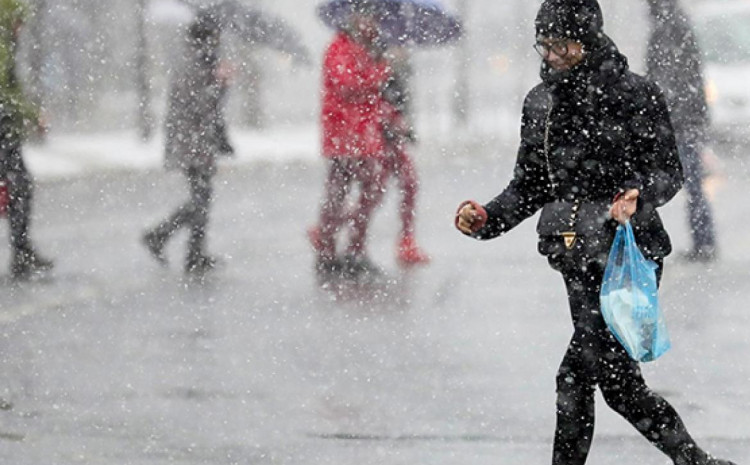 Време облачно киша снег