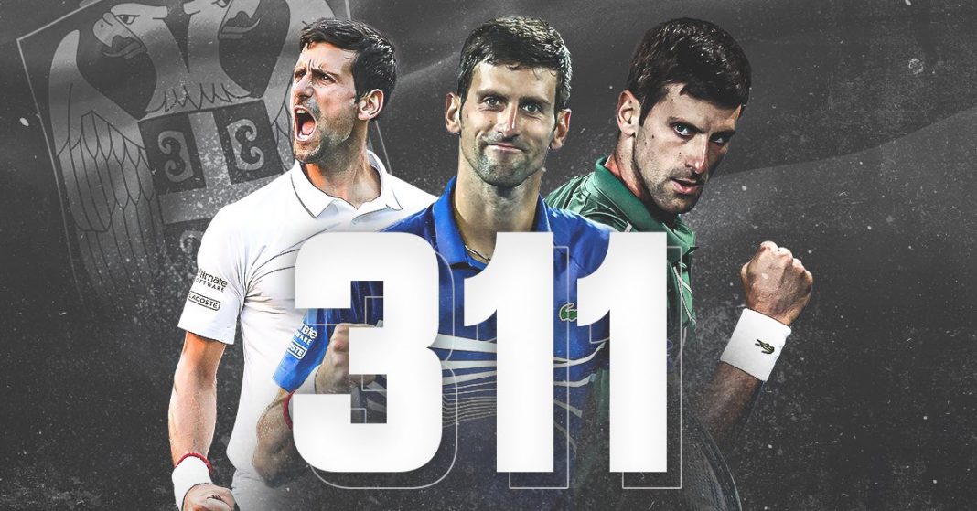 Ђоковић 311 недеља први на свету